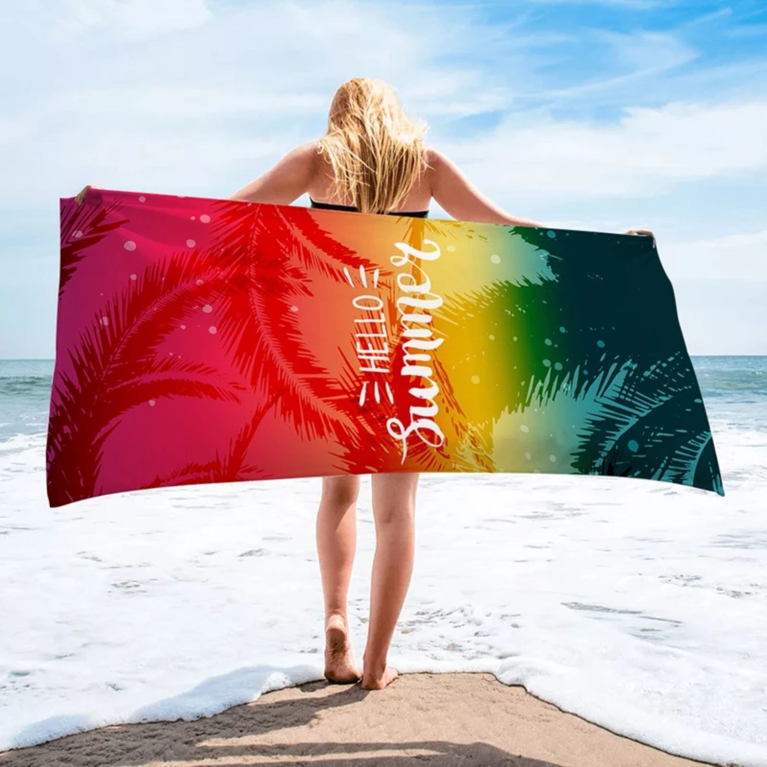 25"x 50" Sublimated Plush Microfiber Beach Towel 5