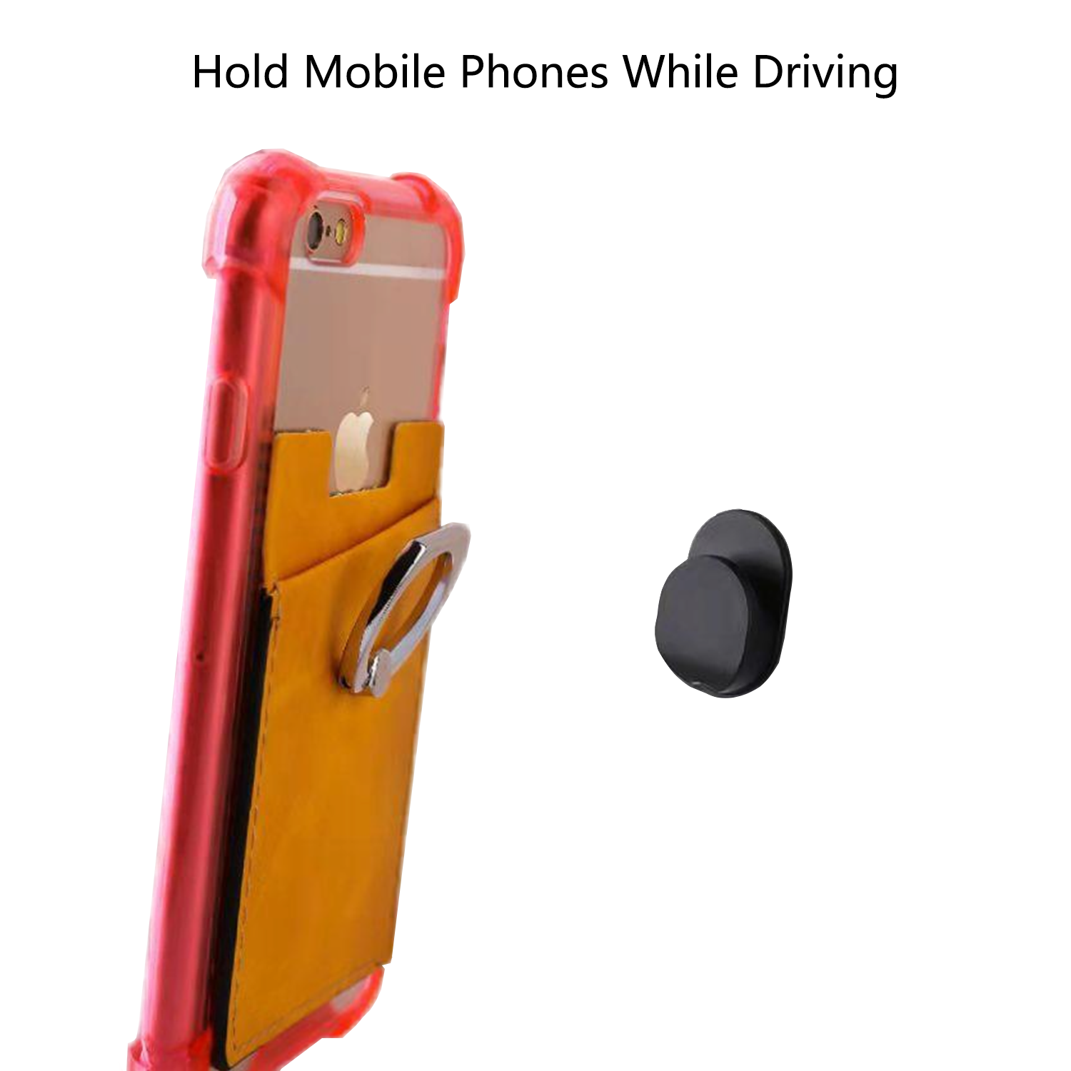 PU Leather Creative Double Layer Cell Phone Ring & Stand 11