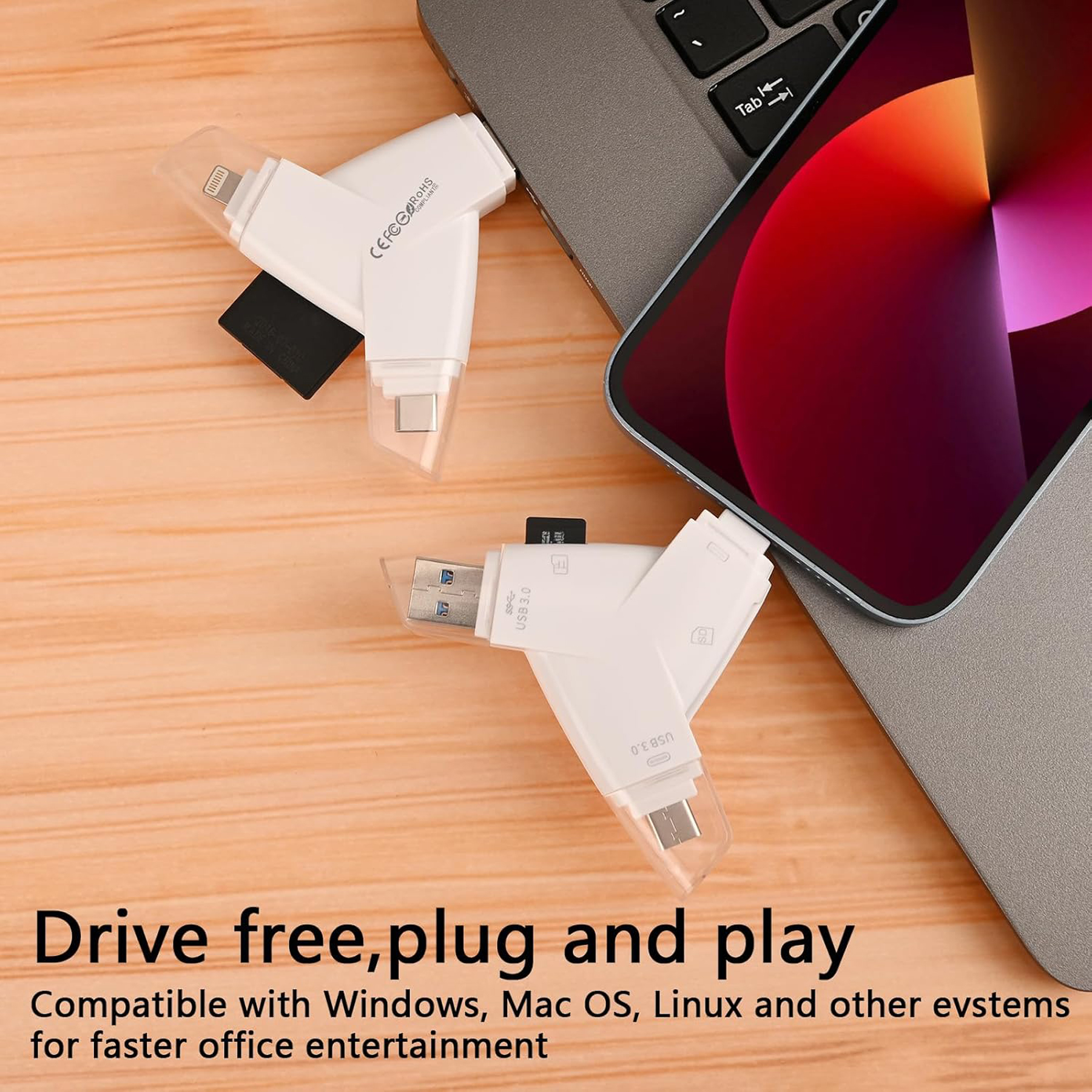 USB-C 3.0 SD Card Reader Adapter 4