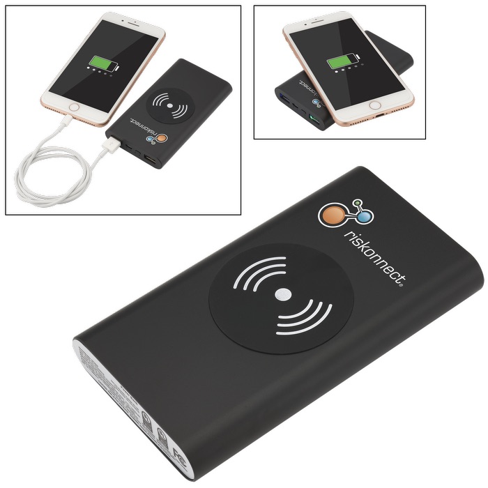 UL Cert Tri-Way Wireless & Power Bank 10,000mAh