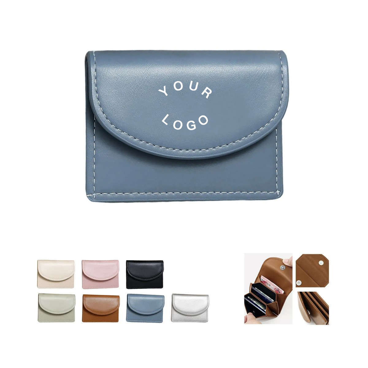 PU Coin Purse with Multiple Pockets and 4.3 Inch Size 2