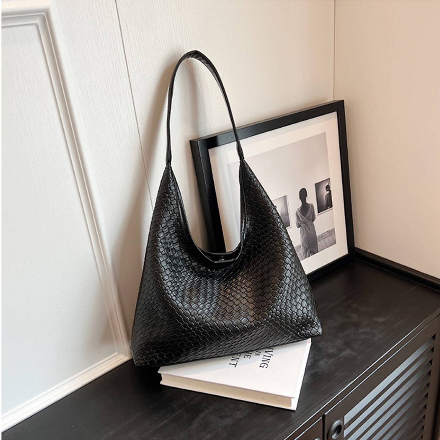 PU Leather Tote Bag, custom tote bag with logo imprint 4