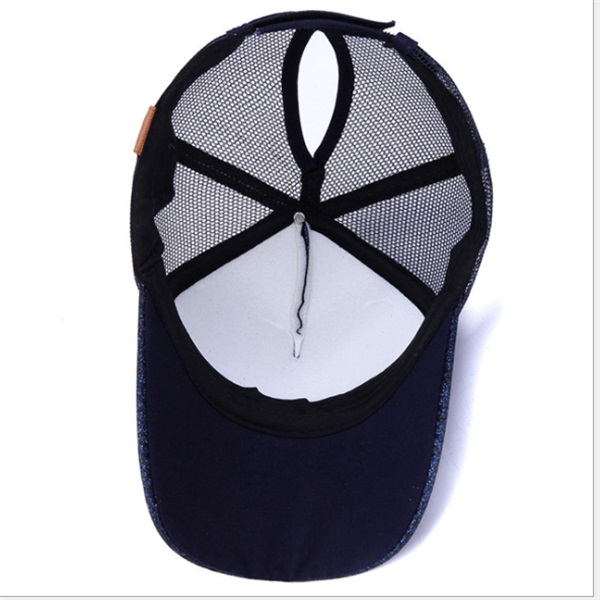 High Bun Ponytail Glitter Baseball Cap 10