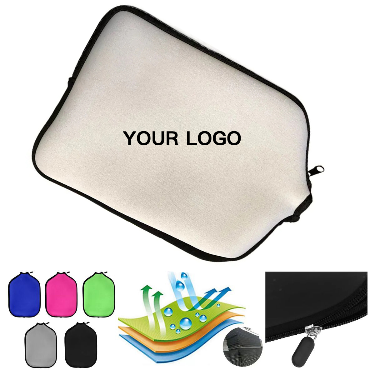 Rubber Pickleball Racket Sleeve with Stretch Fit 2
