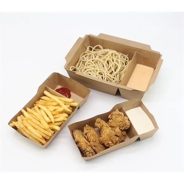 2 Compartment Disposable Take out Trays 2