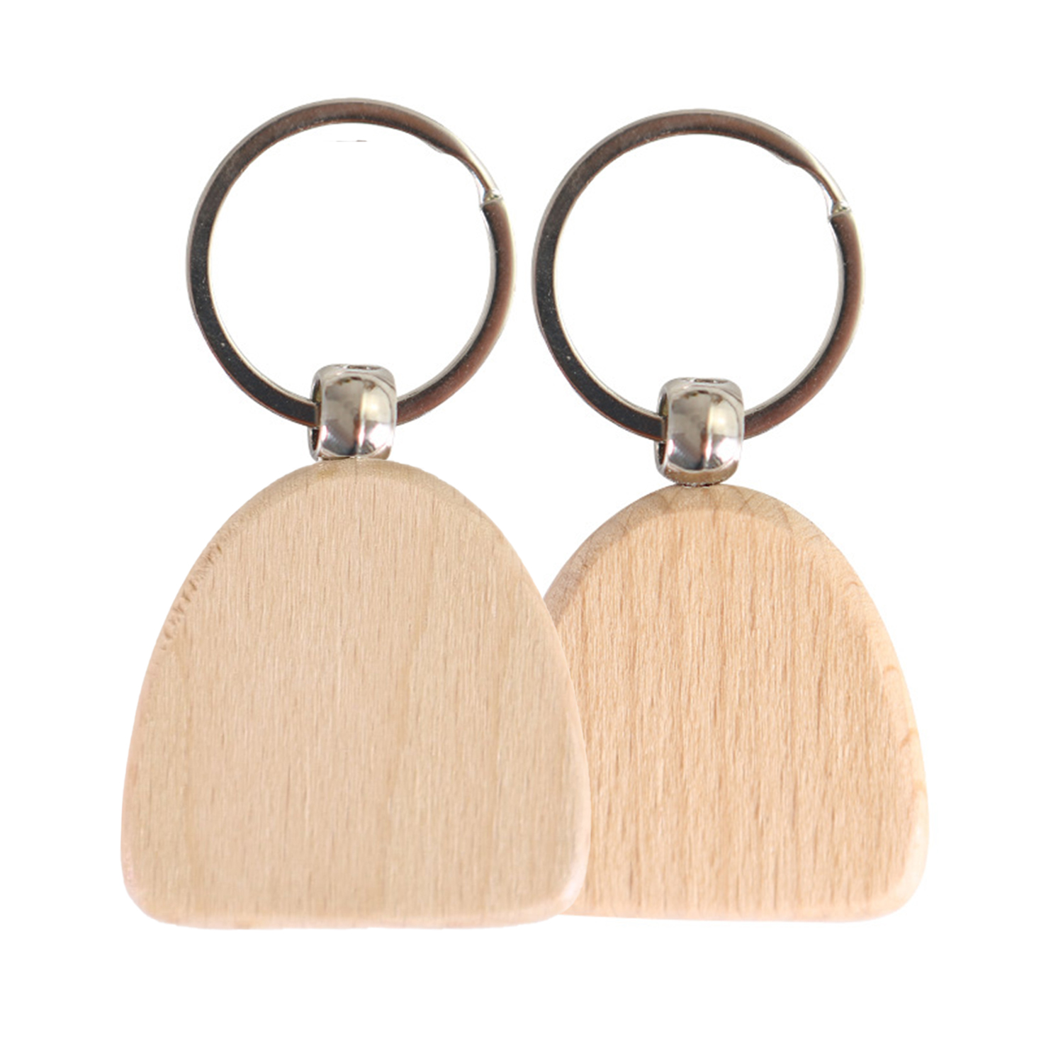Wooden Dome Shape Keychain 2