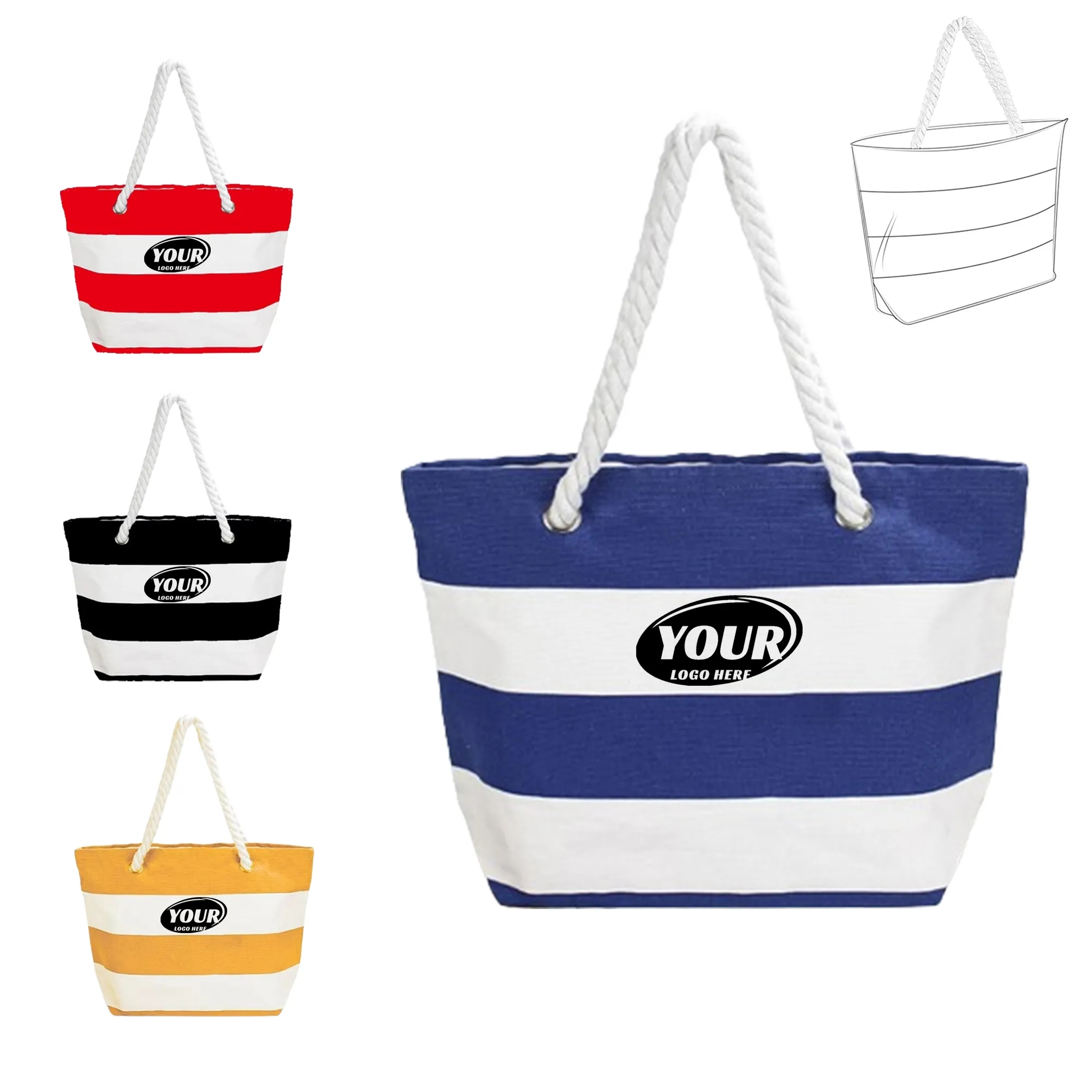 Heavy Duty Canvas Grocery Tote Bag, custom tote bag with logo imprint 1