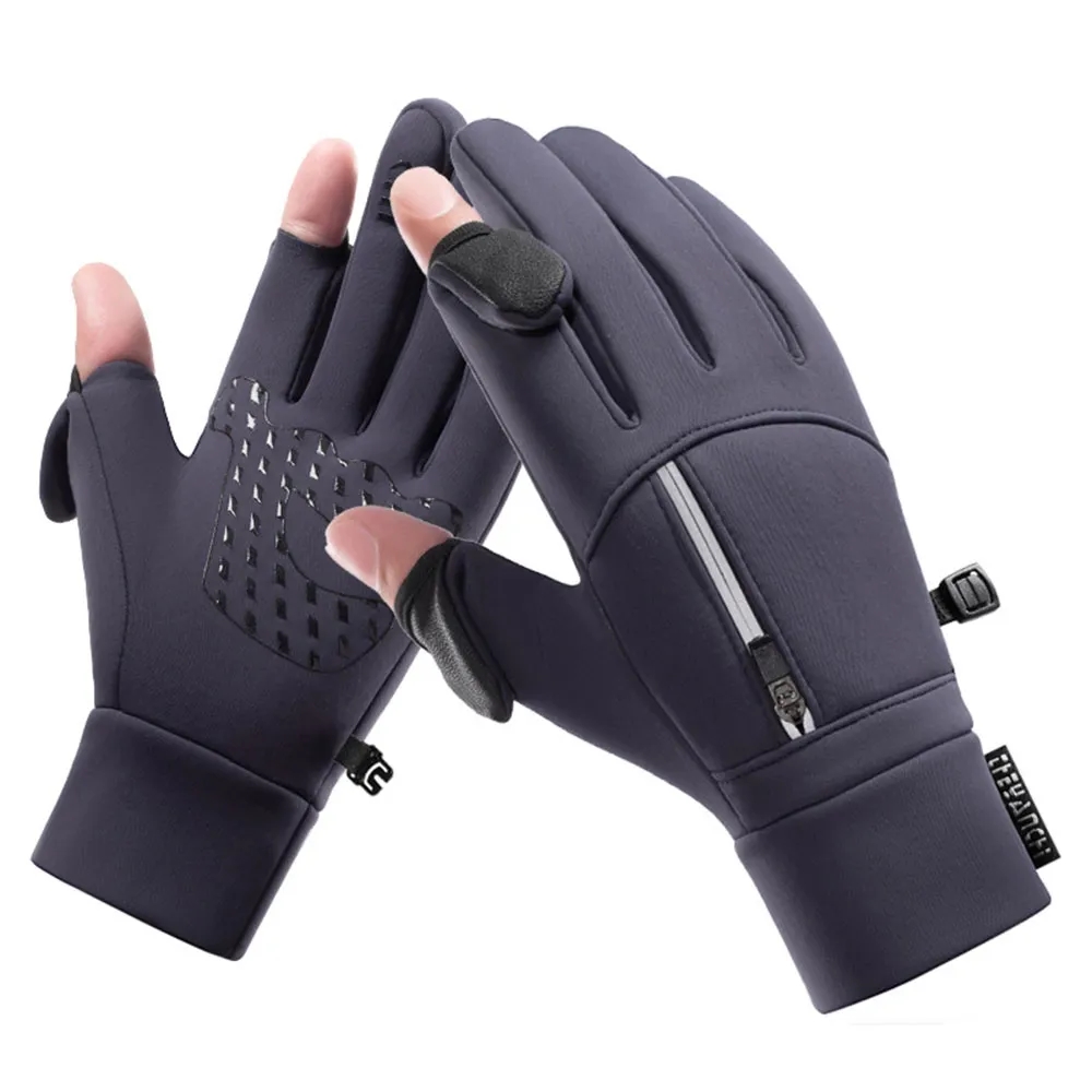 Fingerless Waterproof Anti Slip Warm Gloves With Storage 6