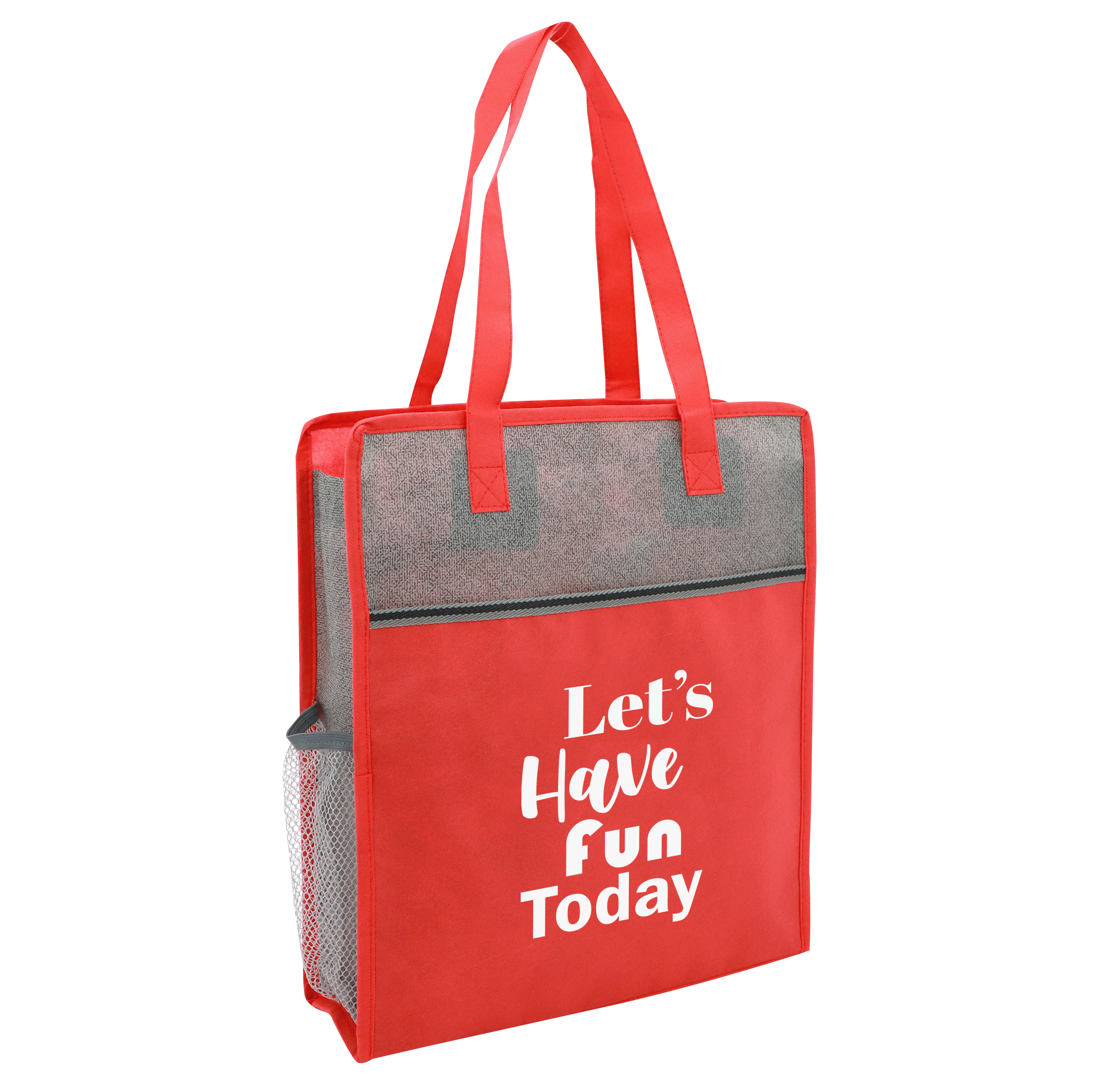 Color Basics Heathered Non-Woven Tote Bag 9