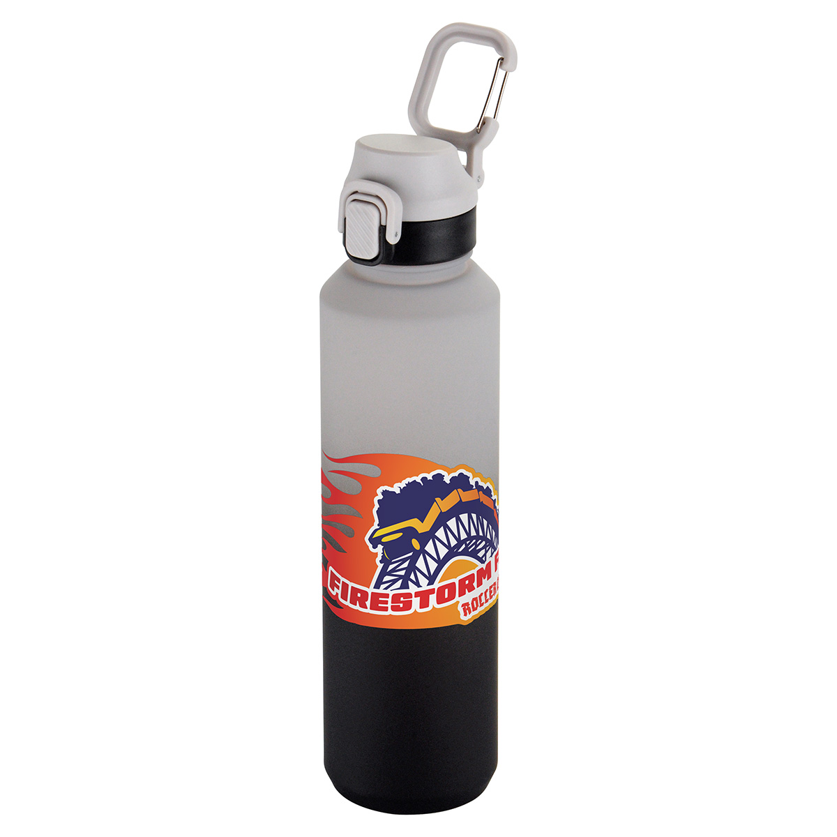 Chroma 27 oz Tritan® Bottle with Snap-Top Lid & Carabiner 7