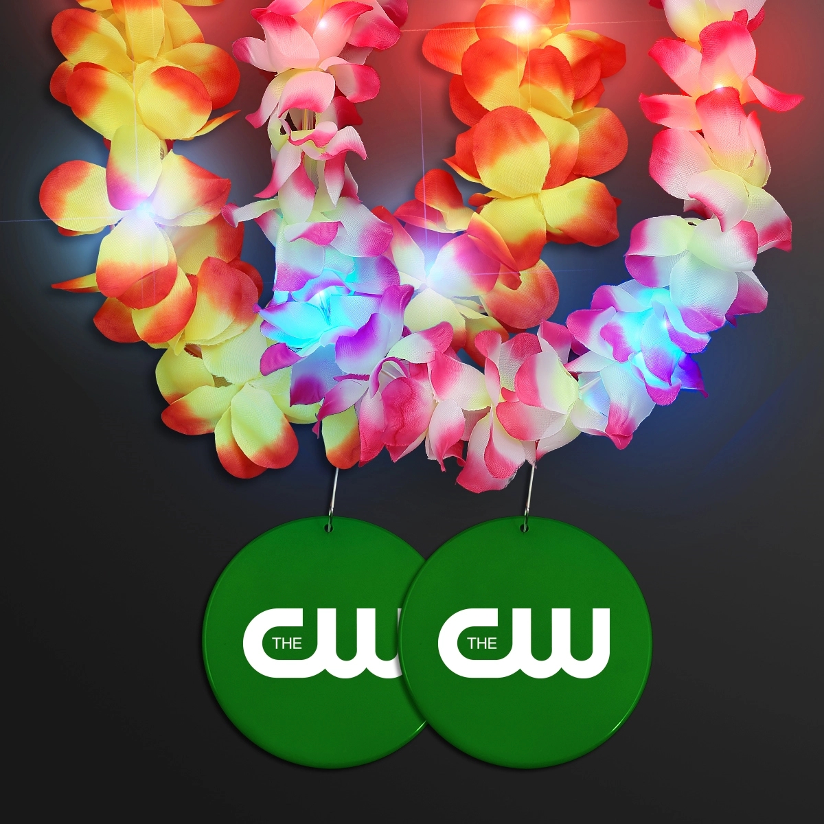 Light Up Hawaiian Leis with Custom Circle Medallion 24