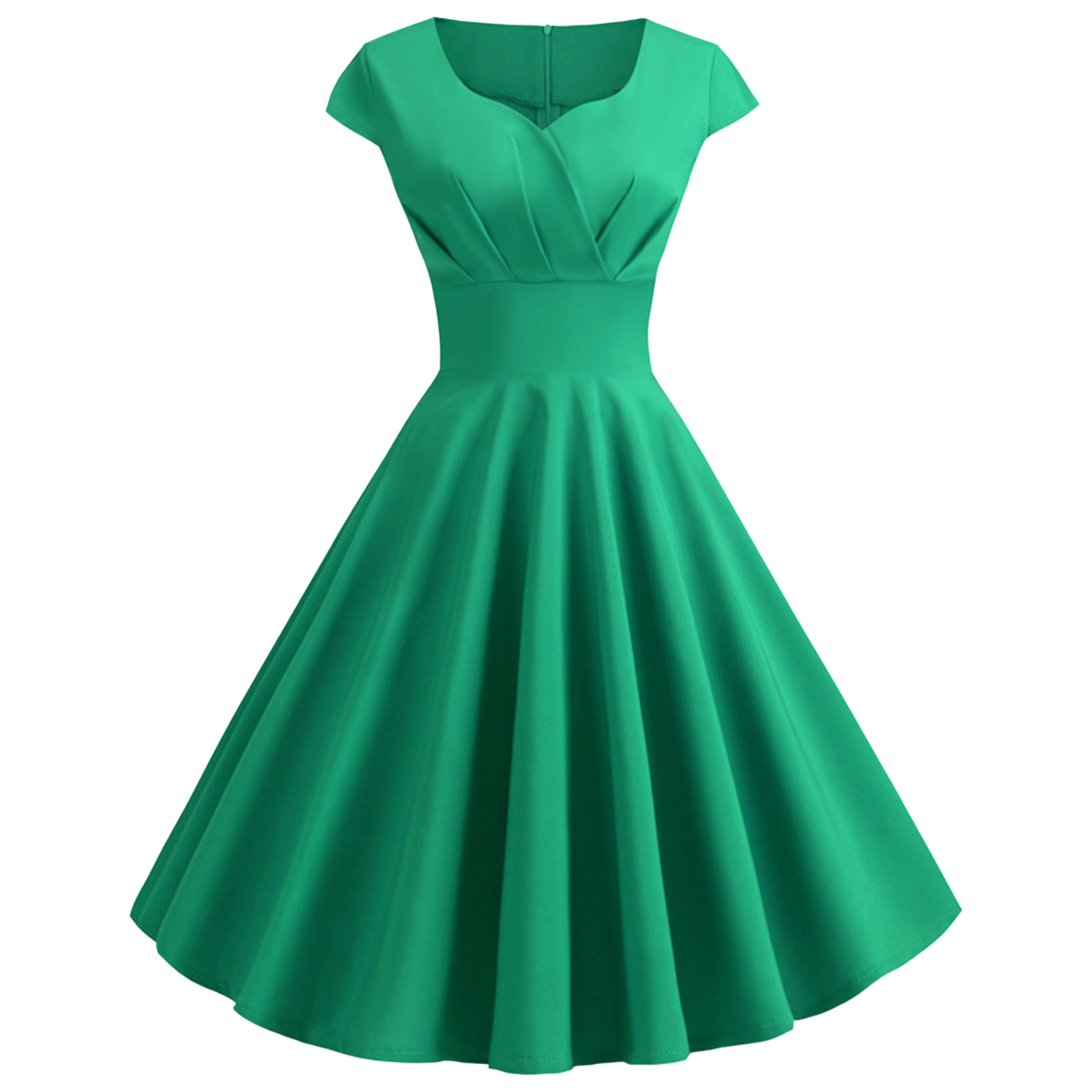 Polyester Summer V-Neck Dress 9