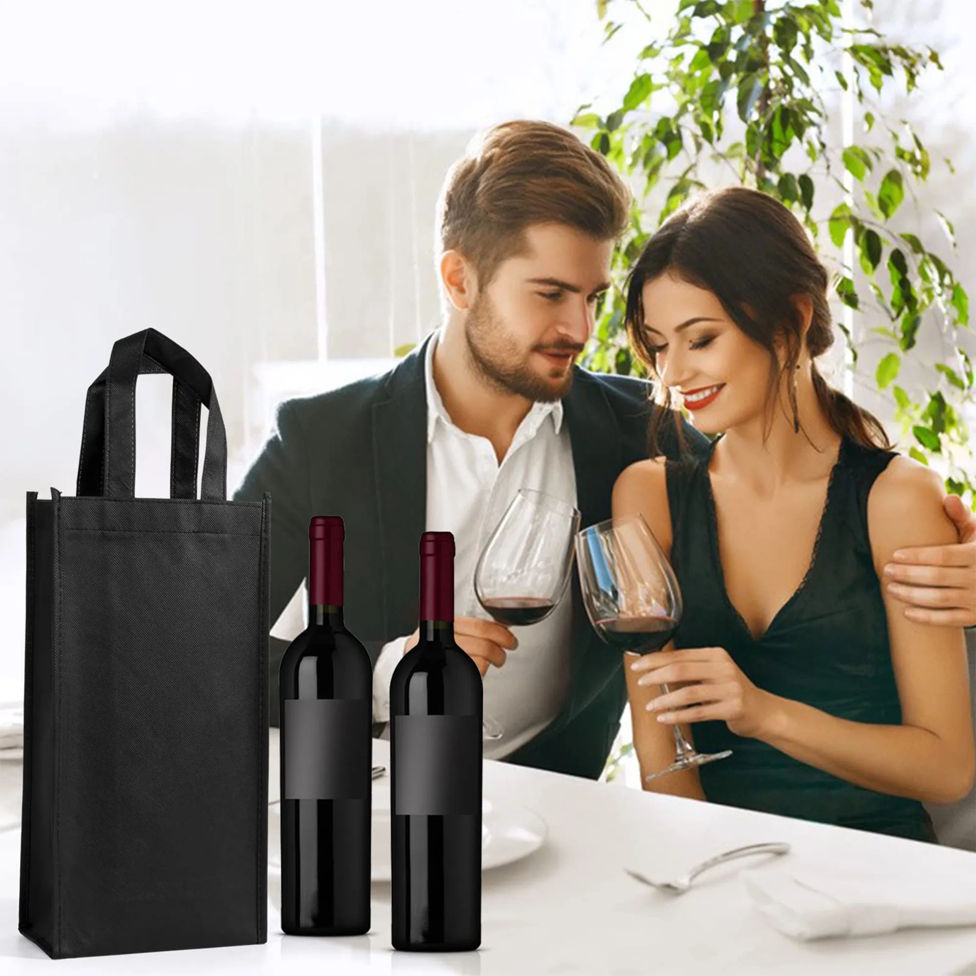 Reusable Non Woven Wine Bottle Gift Bag 8