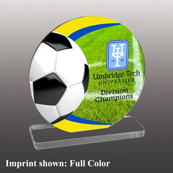 Soccer Themed Acrylic Award - Full Color 2