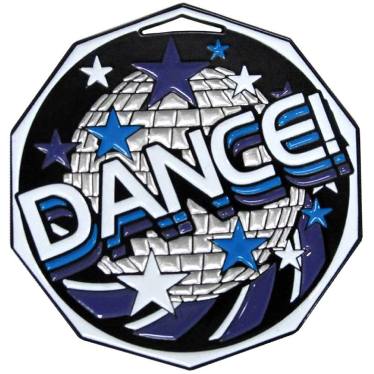 Dance Decagon Colored Medallion (2")