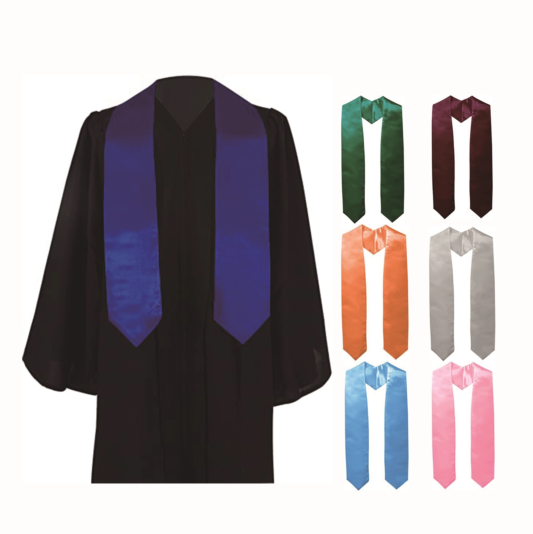 Plain Graduation honor Stole Sash 1
