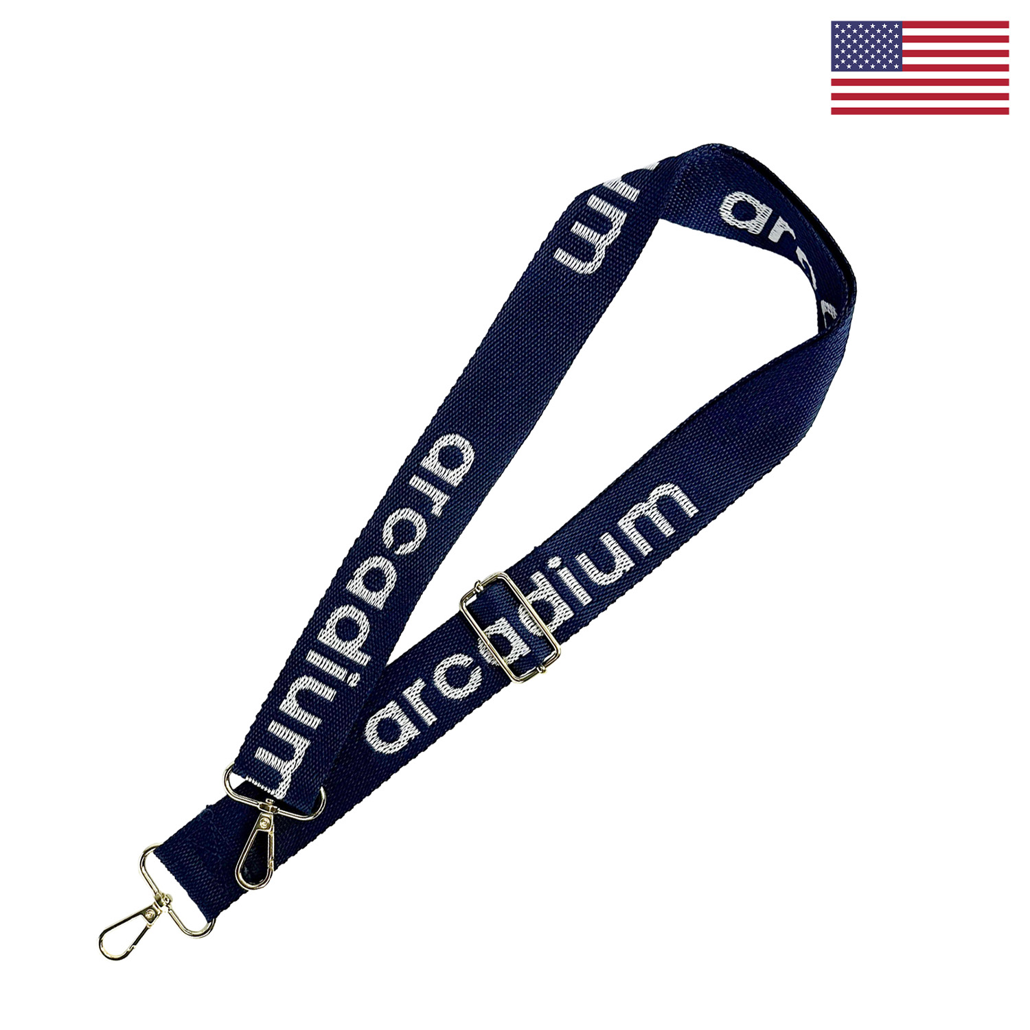 1 ½" x 60" Woven Adjustable Bag Strap w/ Gold-colored Snap Hooks 5