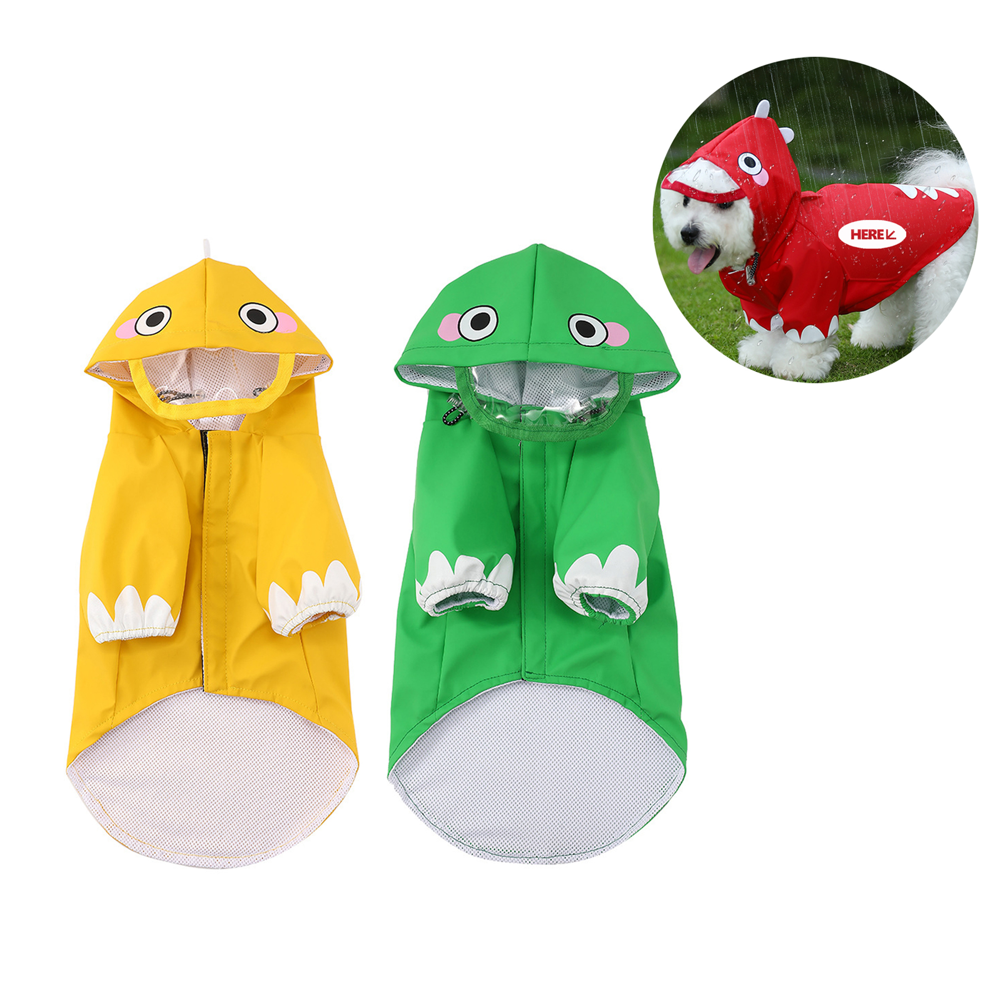 Adorable Waterproof Pet Raincoat 1