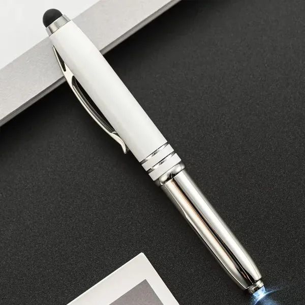 Metal Stylus Ballpoint Pen with LED Light 7