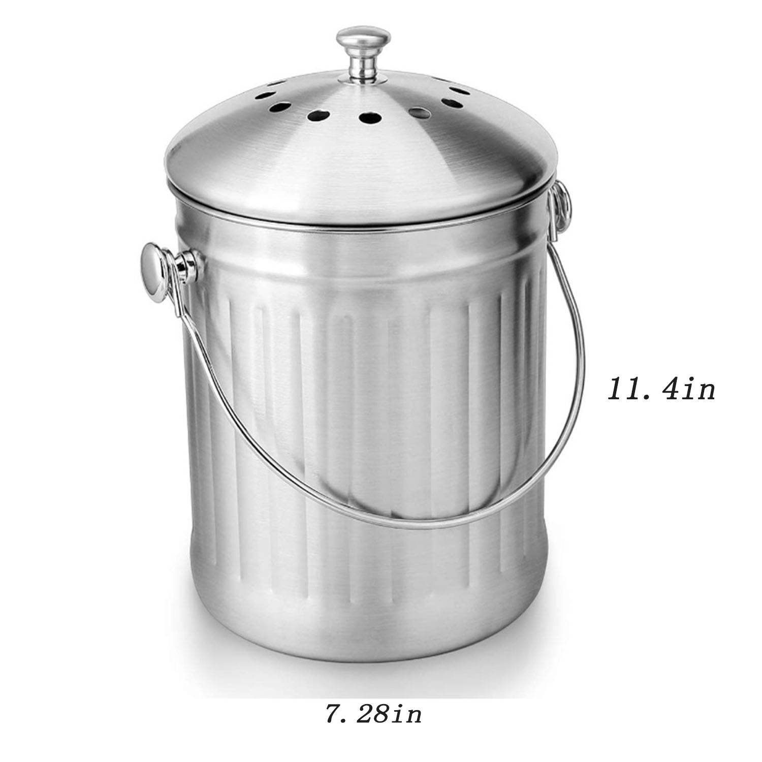 Stainless kitchen compost containers 3