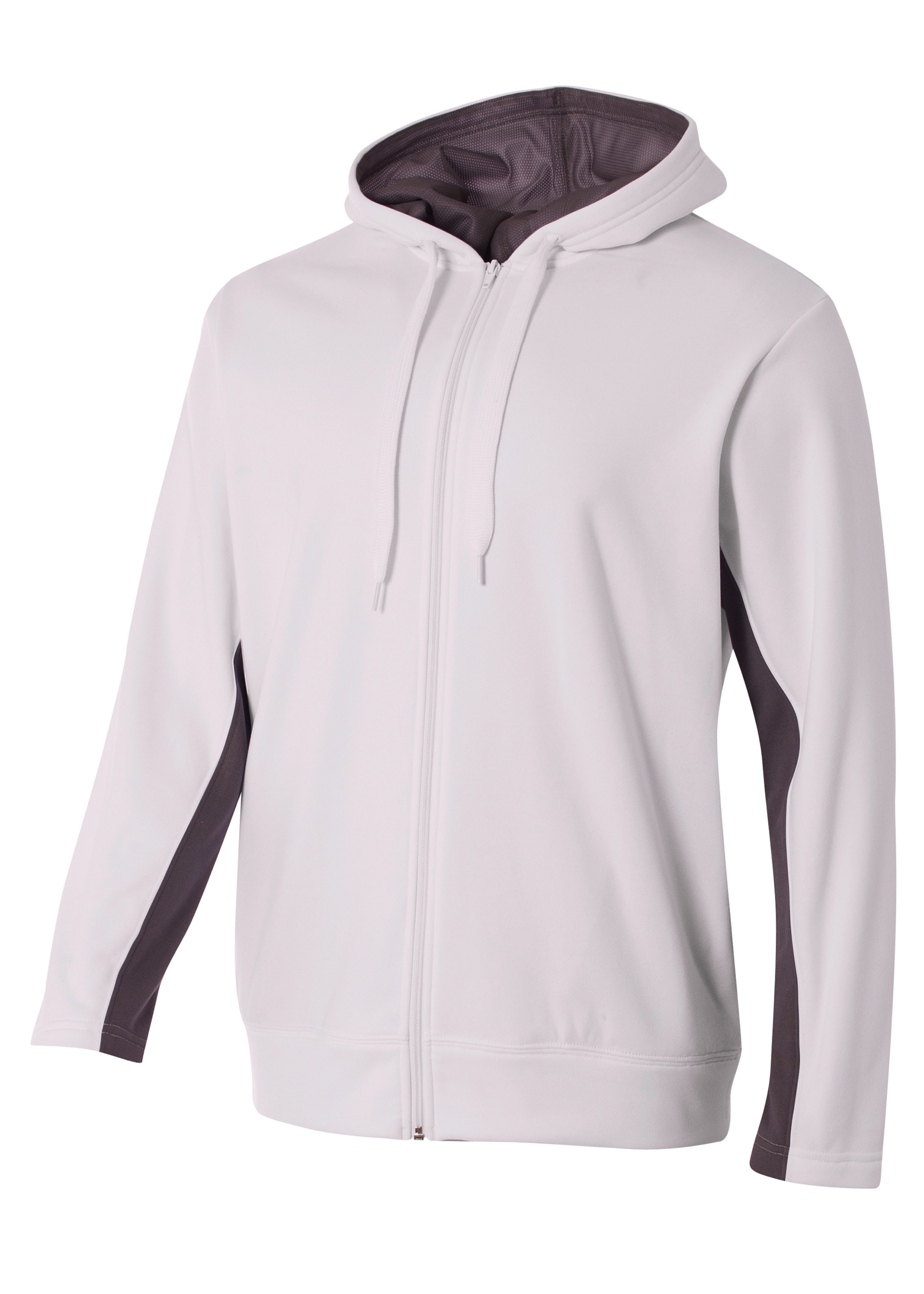 A4 Full Zip Color Block Fleece Hoodie 4