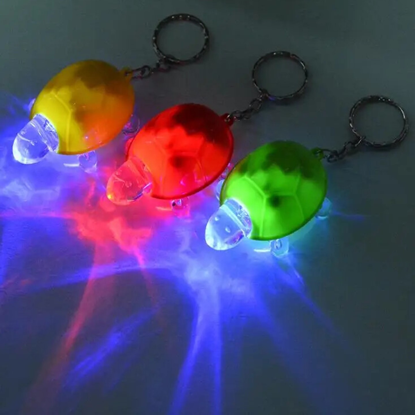 LED turtle shaped flashlight keychain 1