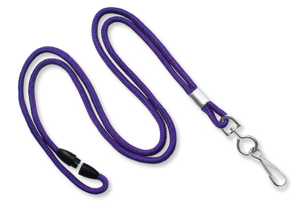 1/8" Breakaway Blank Lanyard w/Swivel Hook (Purple) 1