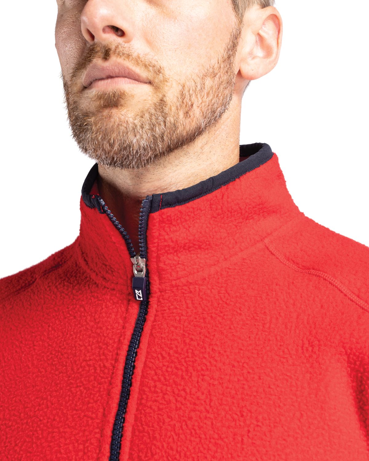 Cutter & Buck Cascade Epic Comfort Recycled Sherpa Fleece Mens Quarter Zip Jacket 32