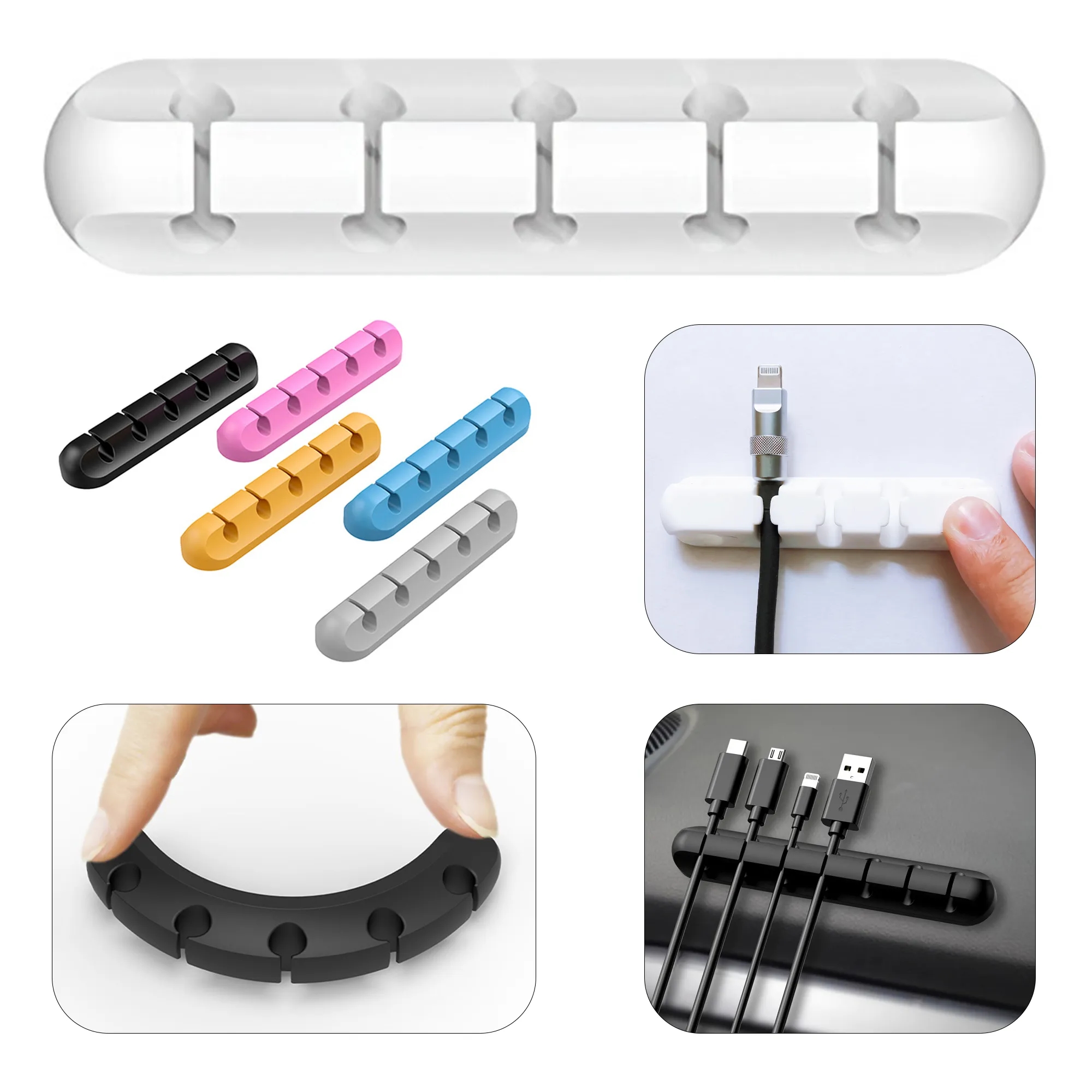 Silicone Porous Cable Organizer 1