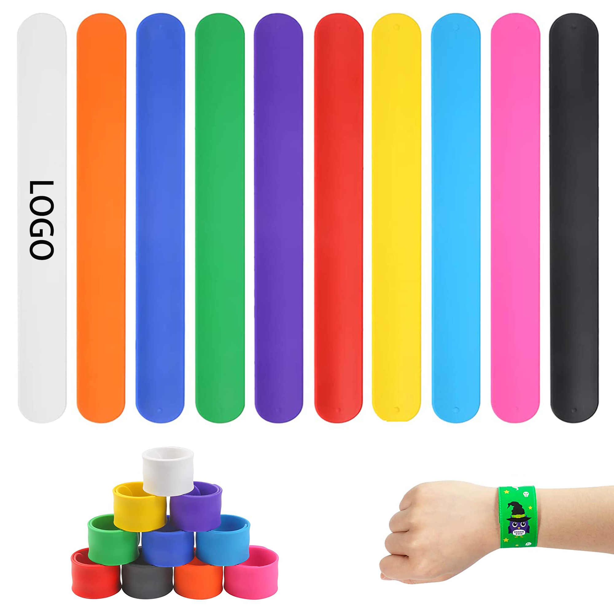 Silicone Slap Bracelet MOQ 50PCS