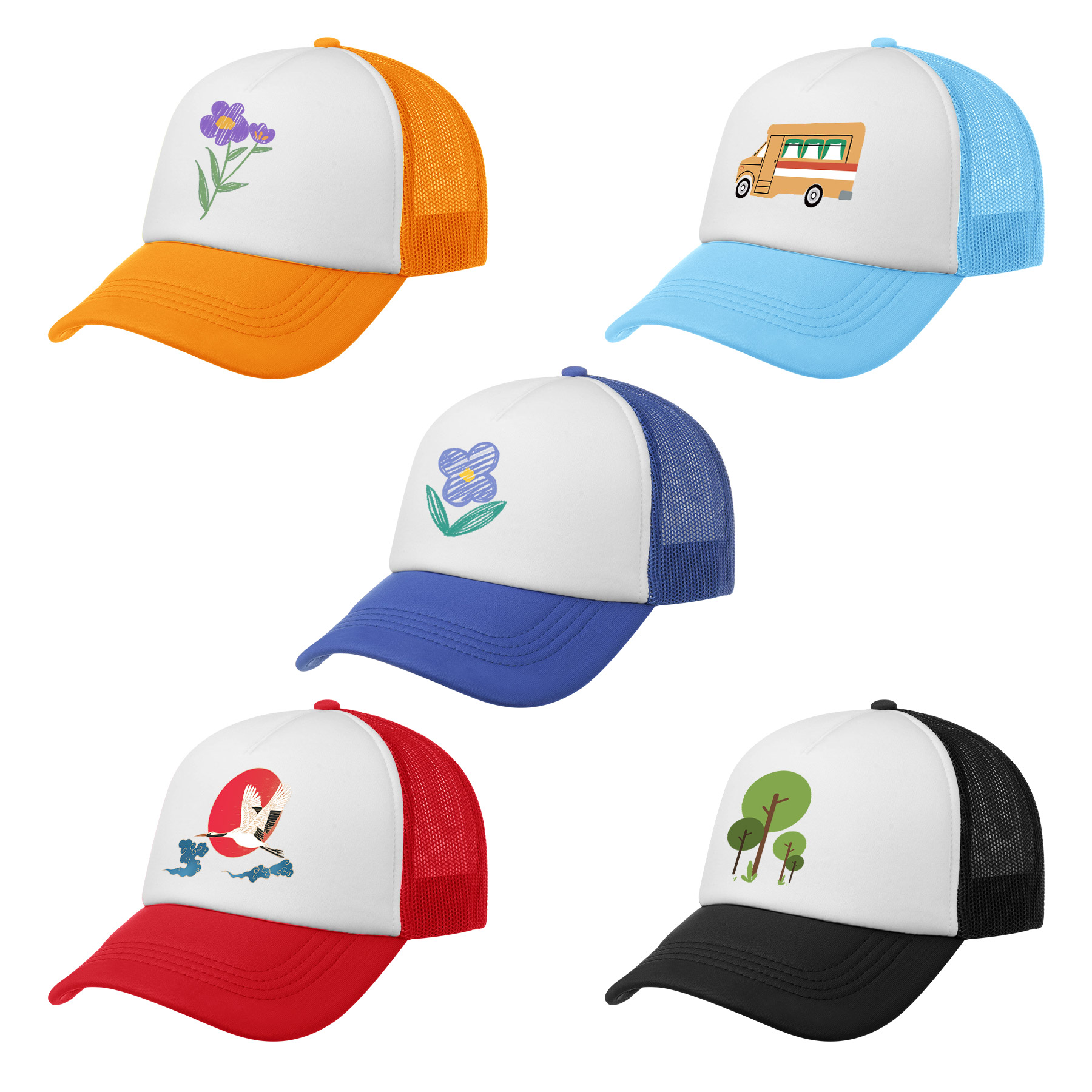 Two-Color Foam Trucker Mesh Cap 2