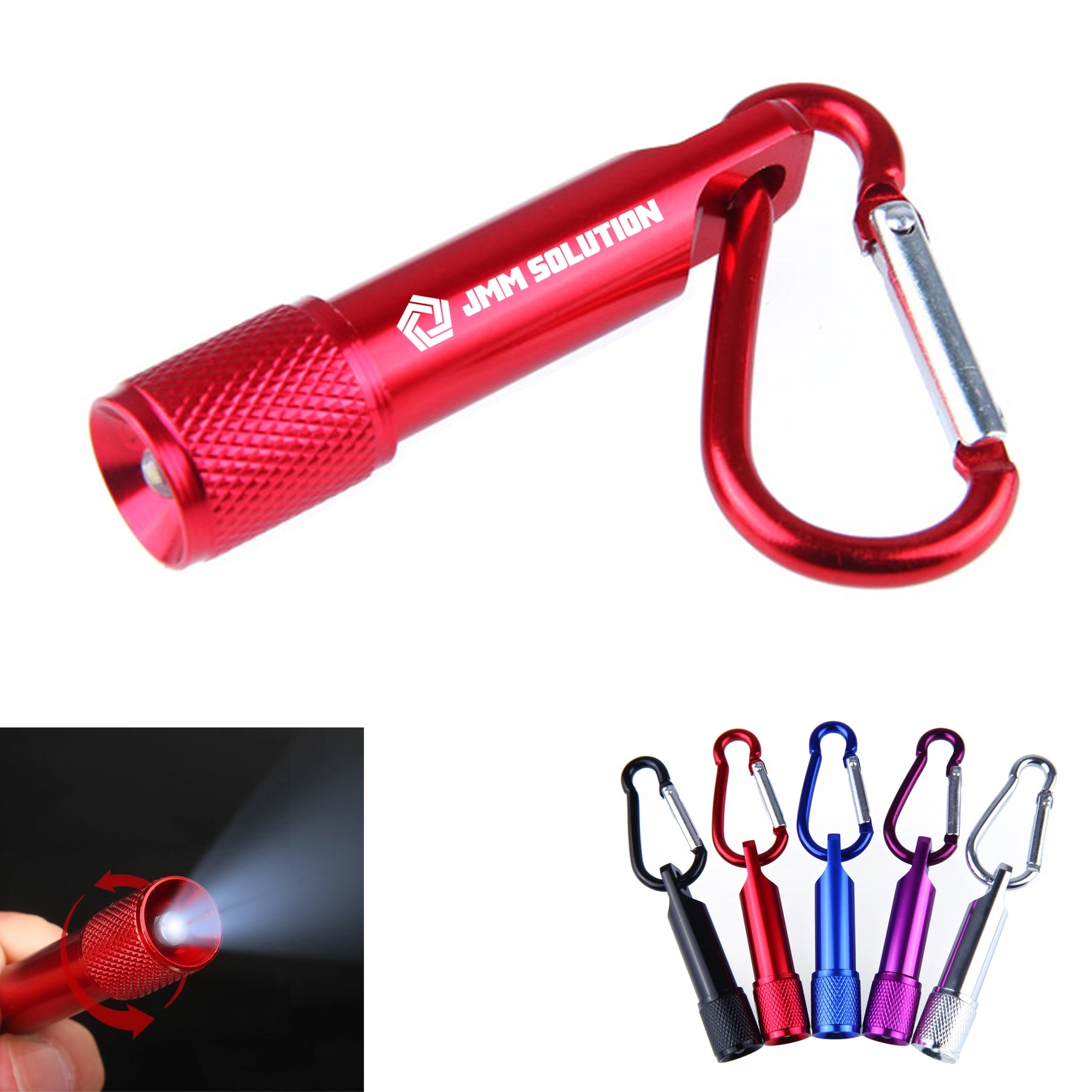 Mini LED Keychain Flashlight With A Carabiner 1