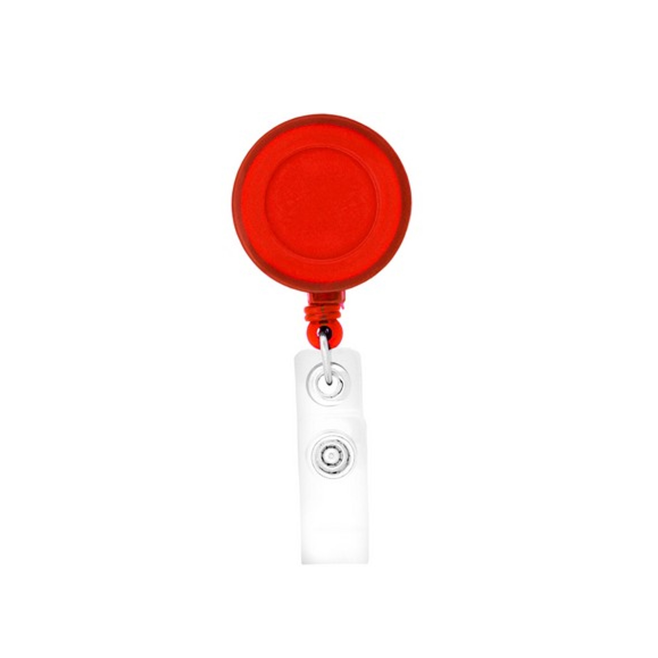 Epoxy Dome Retractable Round Badge Reel Holder w/ Belt Clip 10