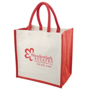 Accented Jute Tote Bag 1