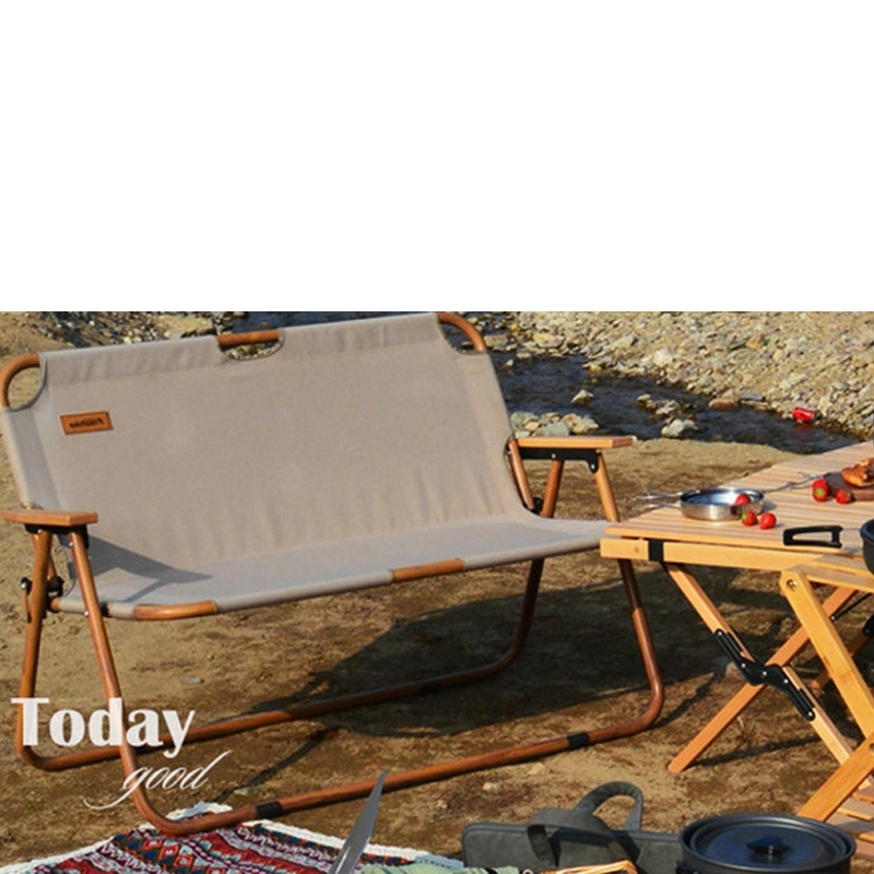 45"H Loveseat Style Double Camp Chair With Steel Frame 3
