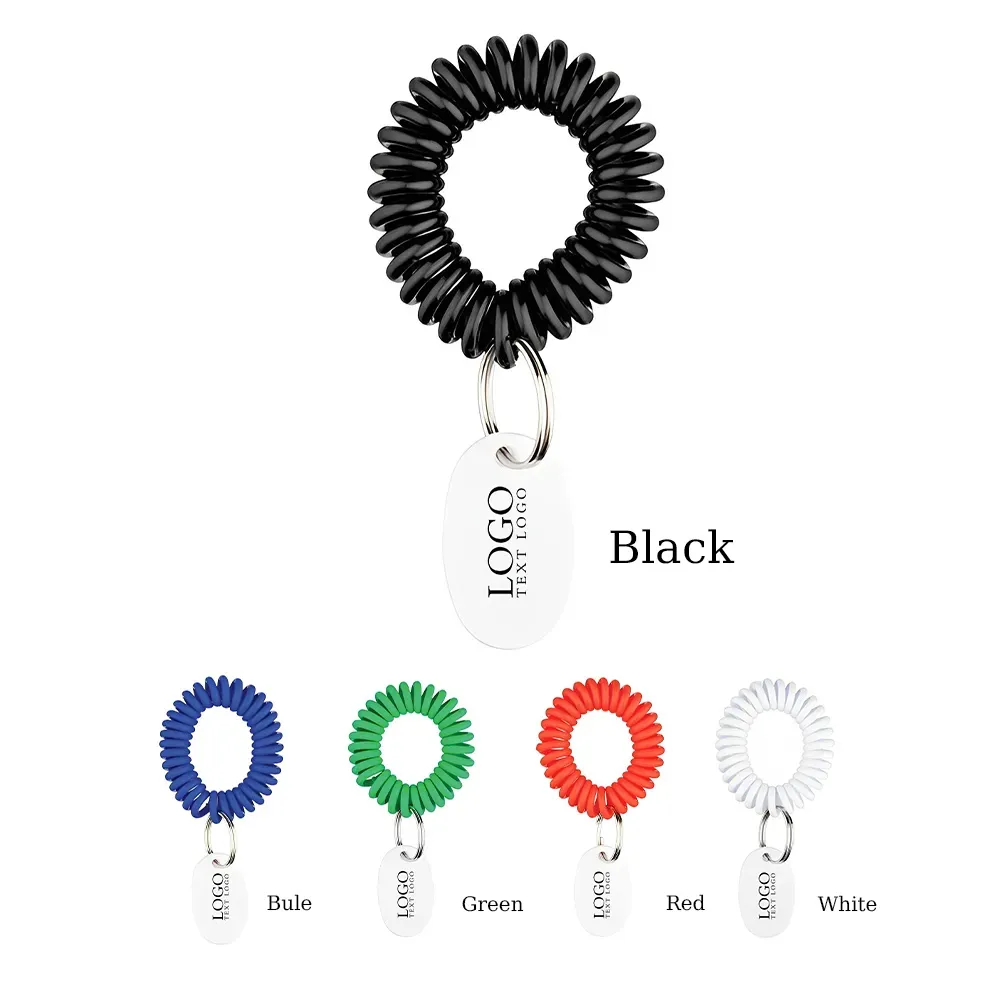 Custom EVA Bracelet Wrist Coil With Tag Keyring, custom athletic wear with logo imprint 7