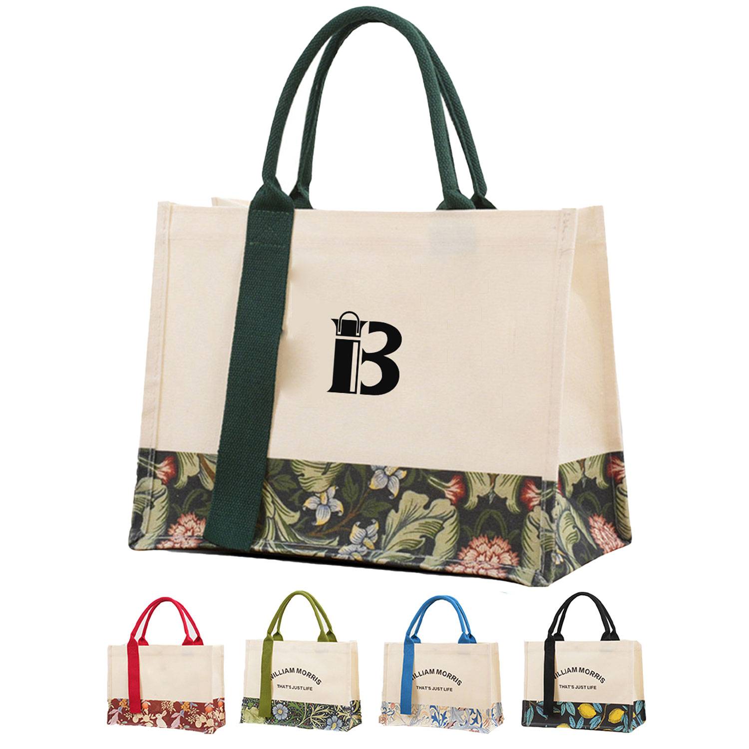 Custom Large Aesthetic Canvas Tote Bag w/ Handle