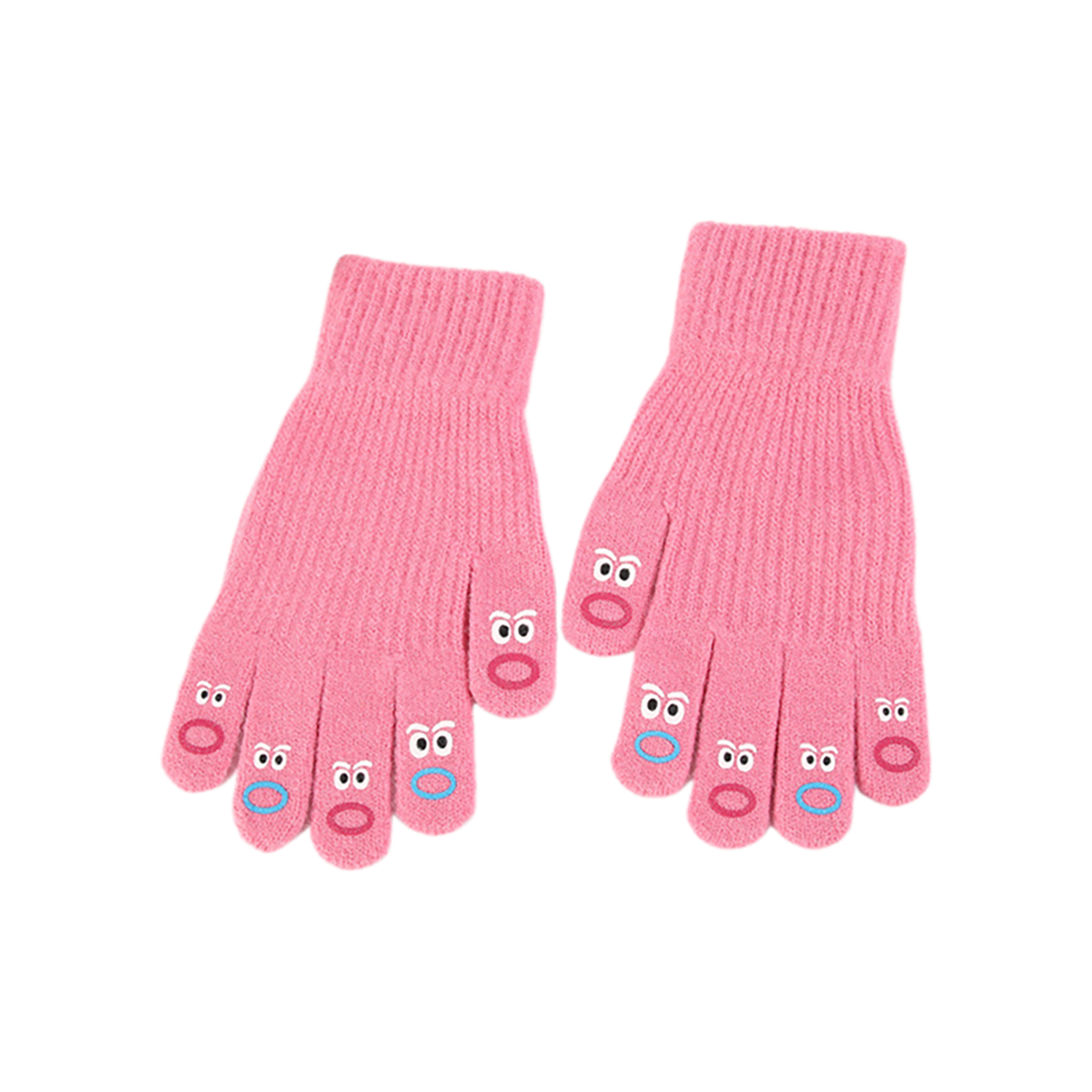 Warm Cartoon Open Finger Gloves 10