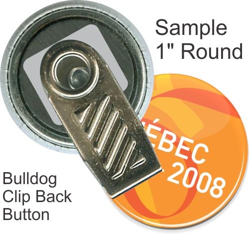 Bulldog Clip 1 Inch Round Button 1