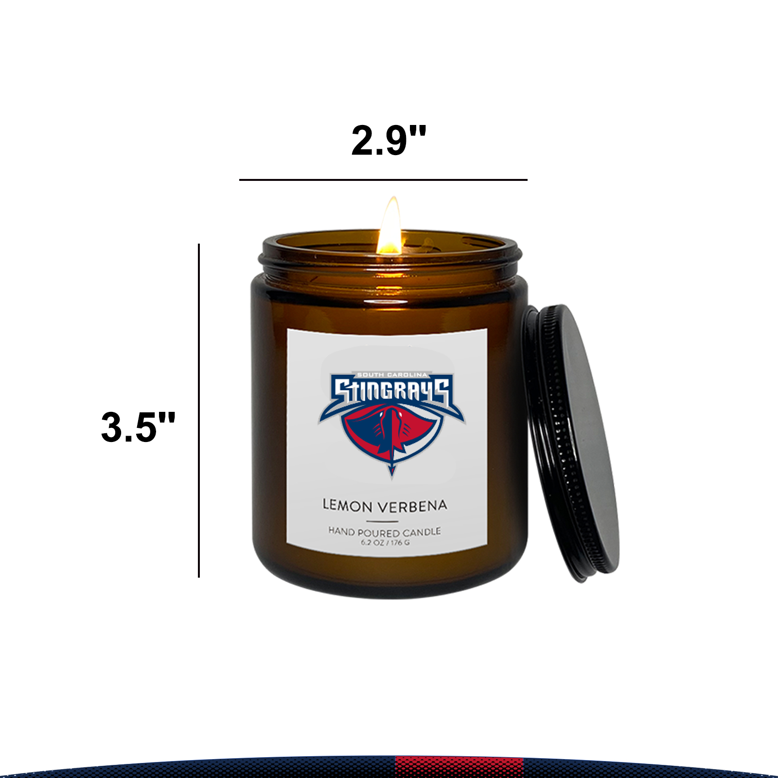 8 oz. Raelene Amber Candle With Lid 2