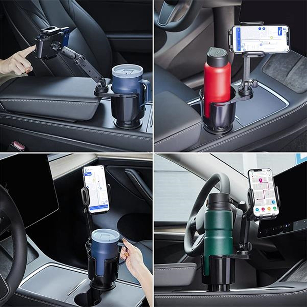 Car Cup Holder With Phone Mount 2