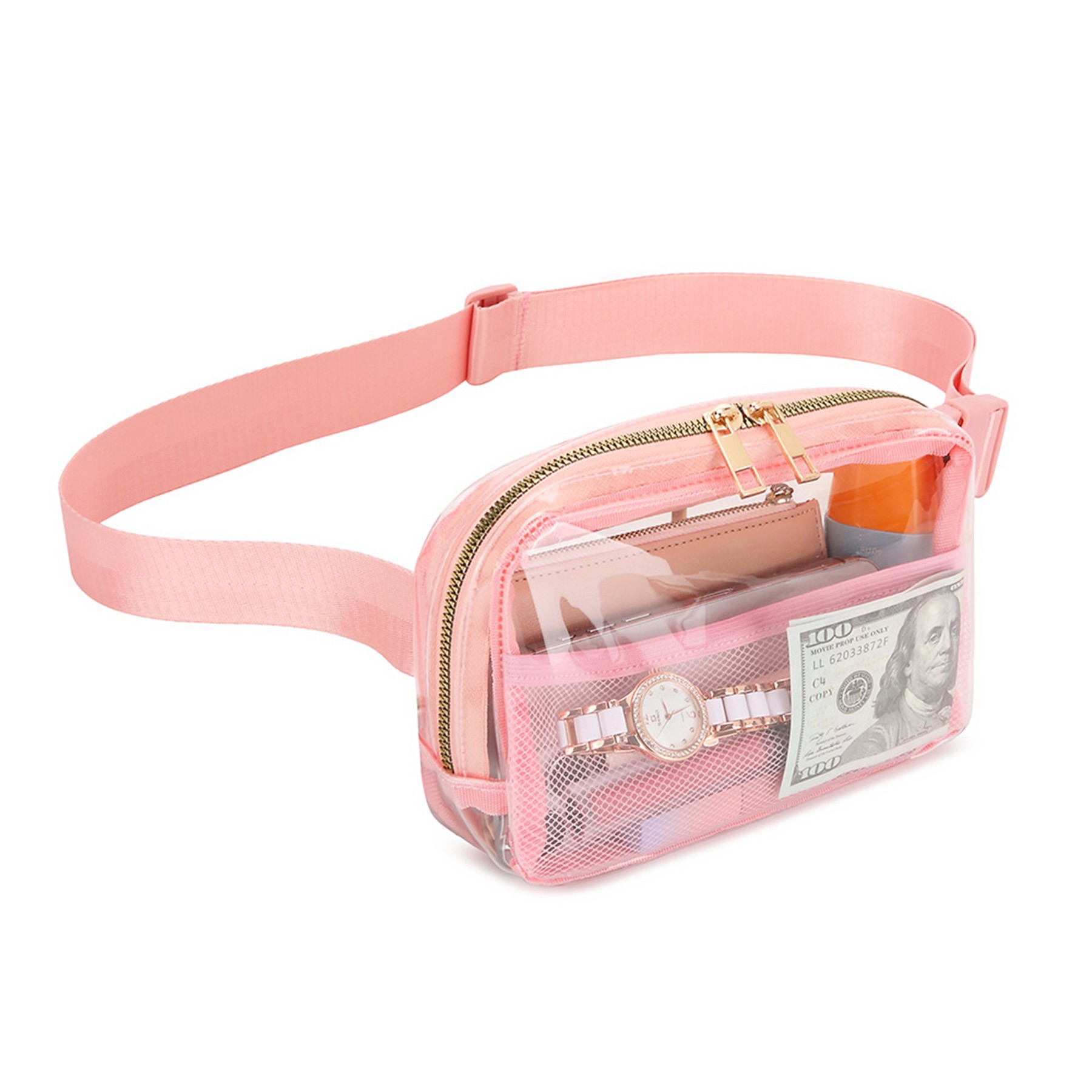 Clear PVC Quilted Purse Stadium Approved Crossbody Bag 7