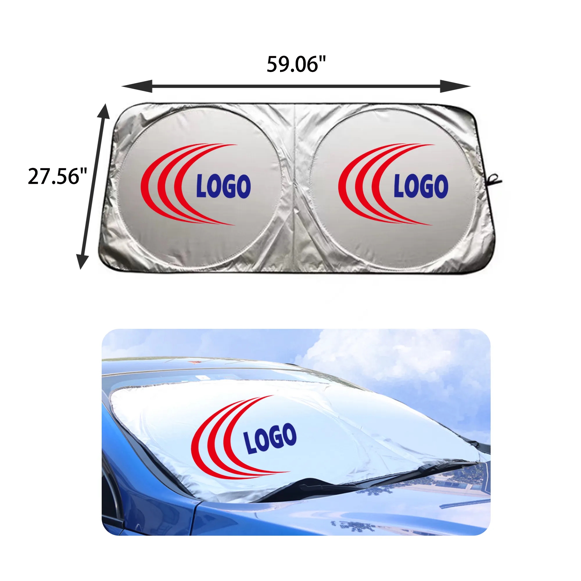 MOQ 30 PCS Foldable Car Sun Shade 3
