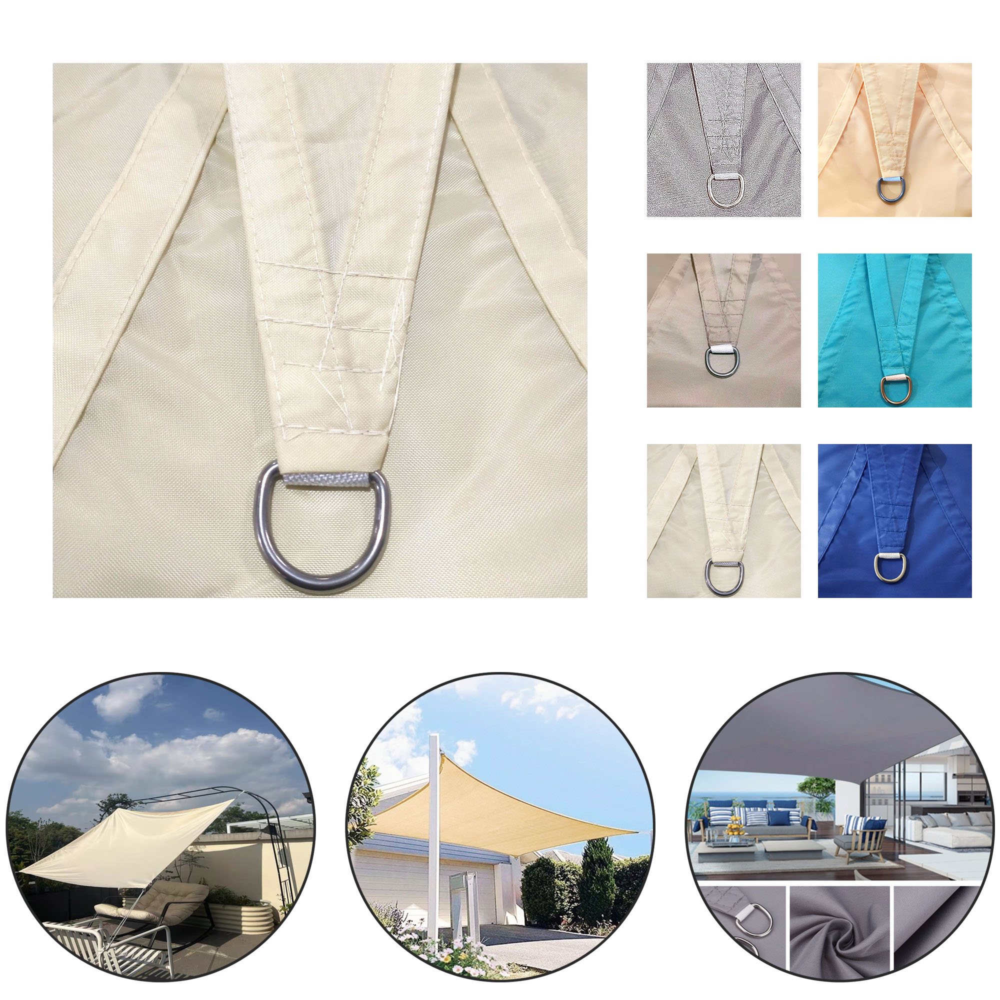 Outdoor Patio Shade Sail - Thickened Polyester Oxford Fabric 4