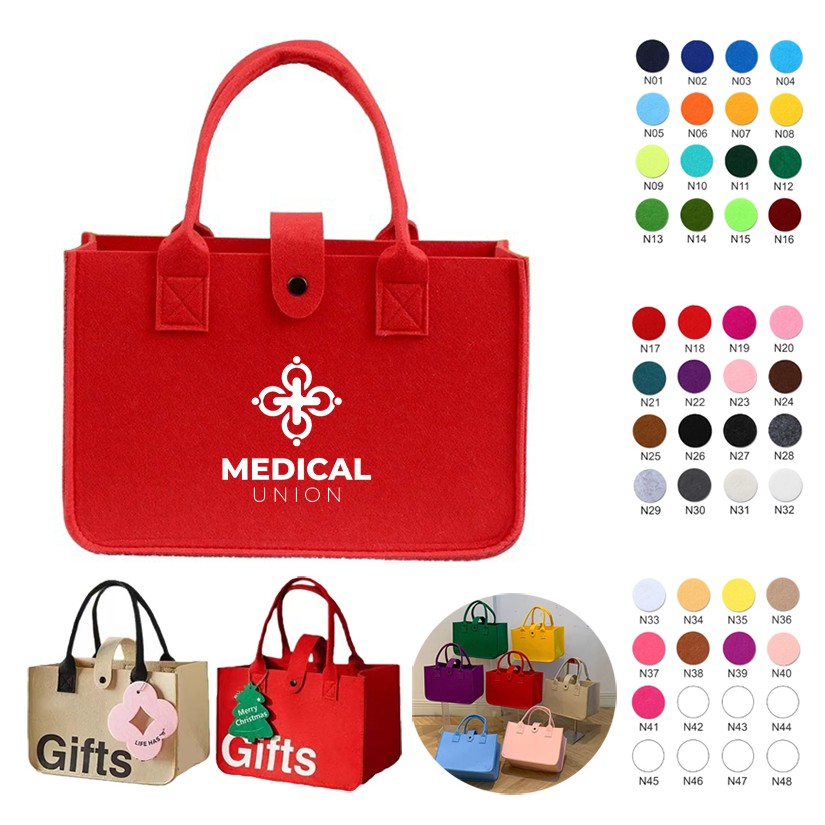 Gift Bags Handbag Grocery Premium Reusable Felt Tote Shopping Bag 1