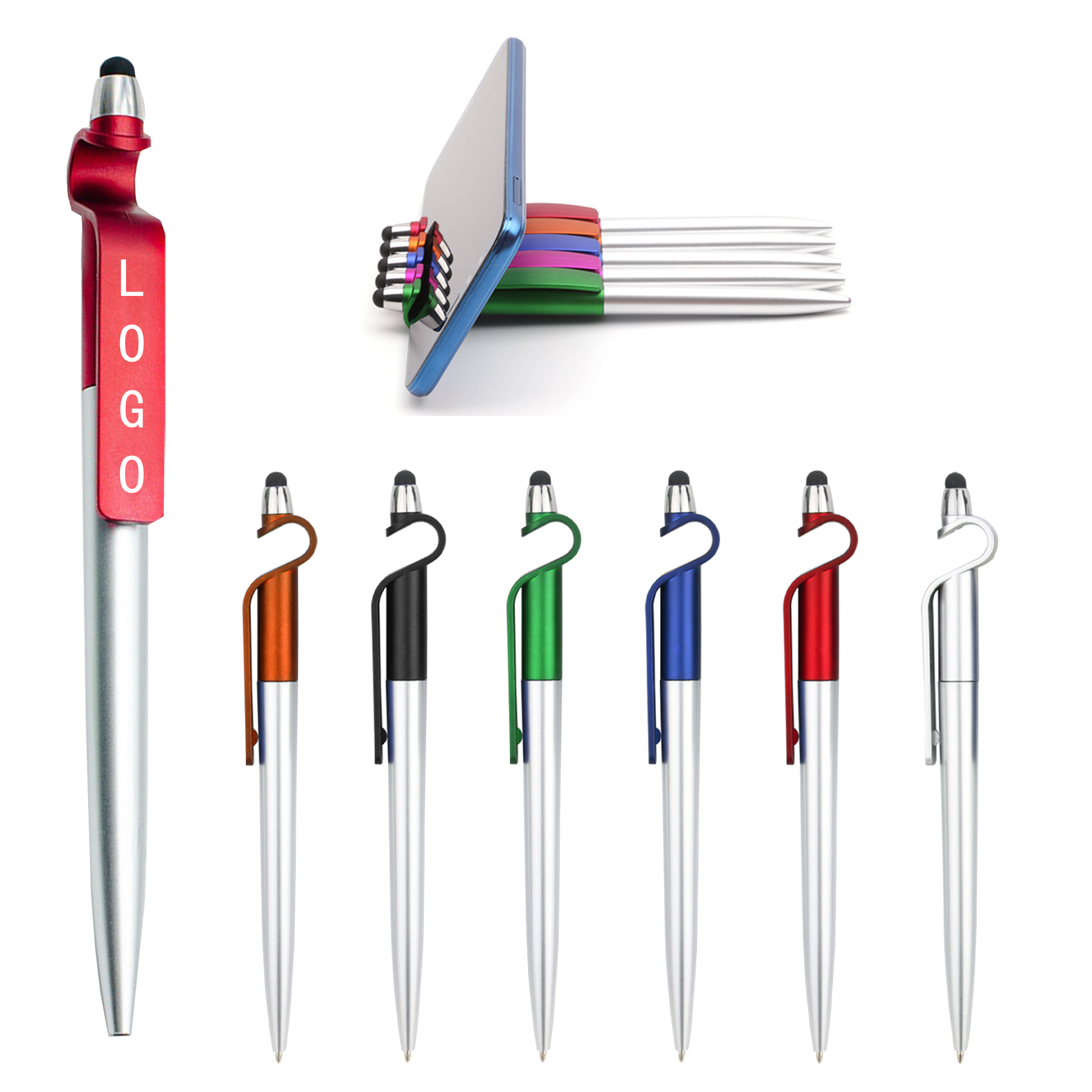 3-In-1 Ballpoint Pen With Phone Stand And Stylus 1