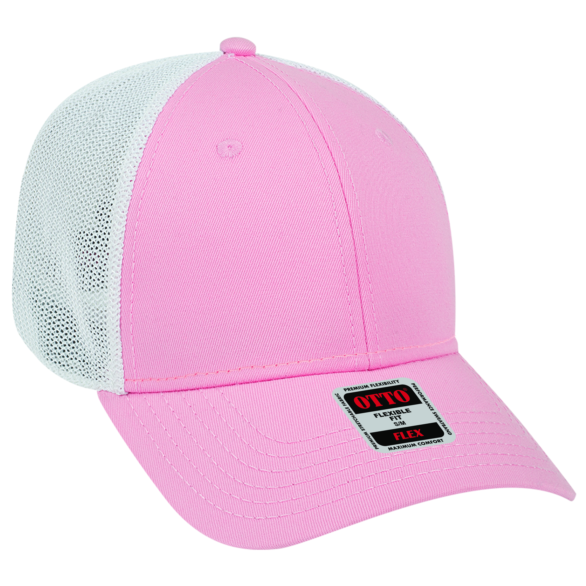 OTTO CAP® OTTO FLEX® Fitted 6 Panel Low Profile Mesh Back Trucker Hat 5