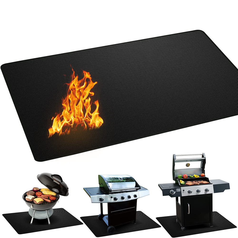 High-Temp Silicone BBQ Grill Mat - Fireproof Camping Ground Protector 1