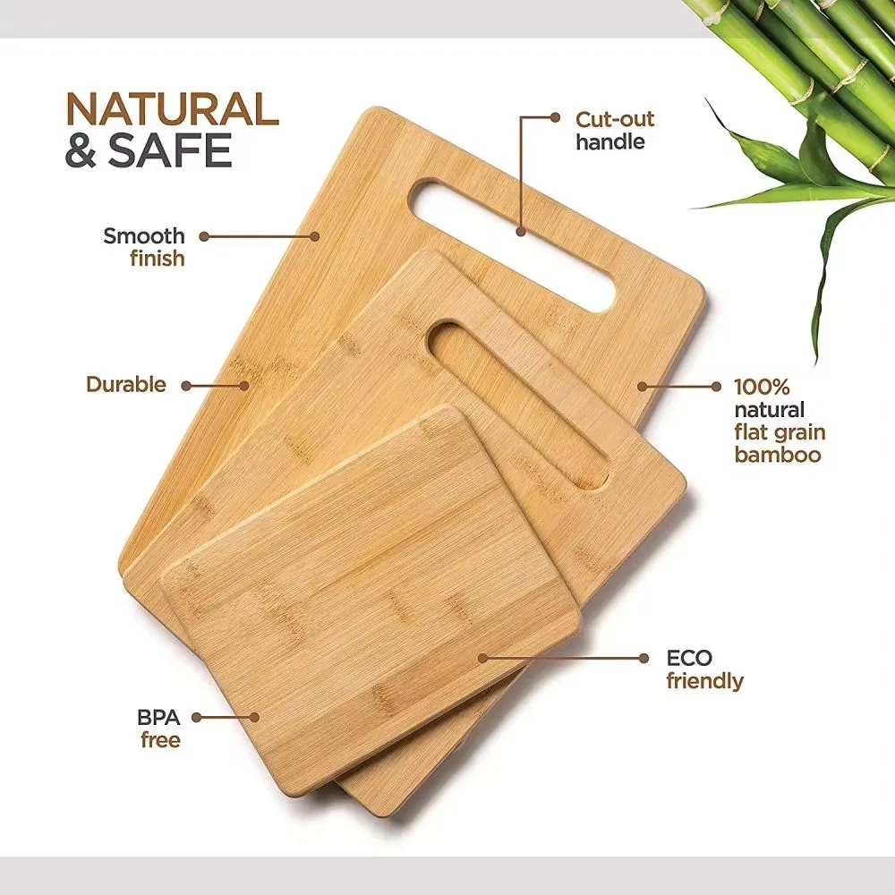 3-Piece Bamboo Cutting Board Set 4