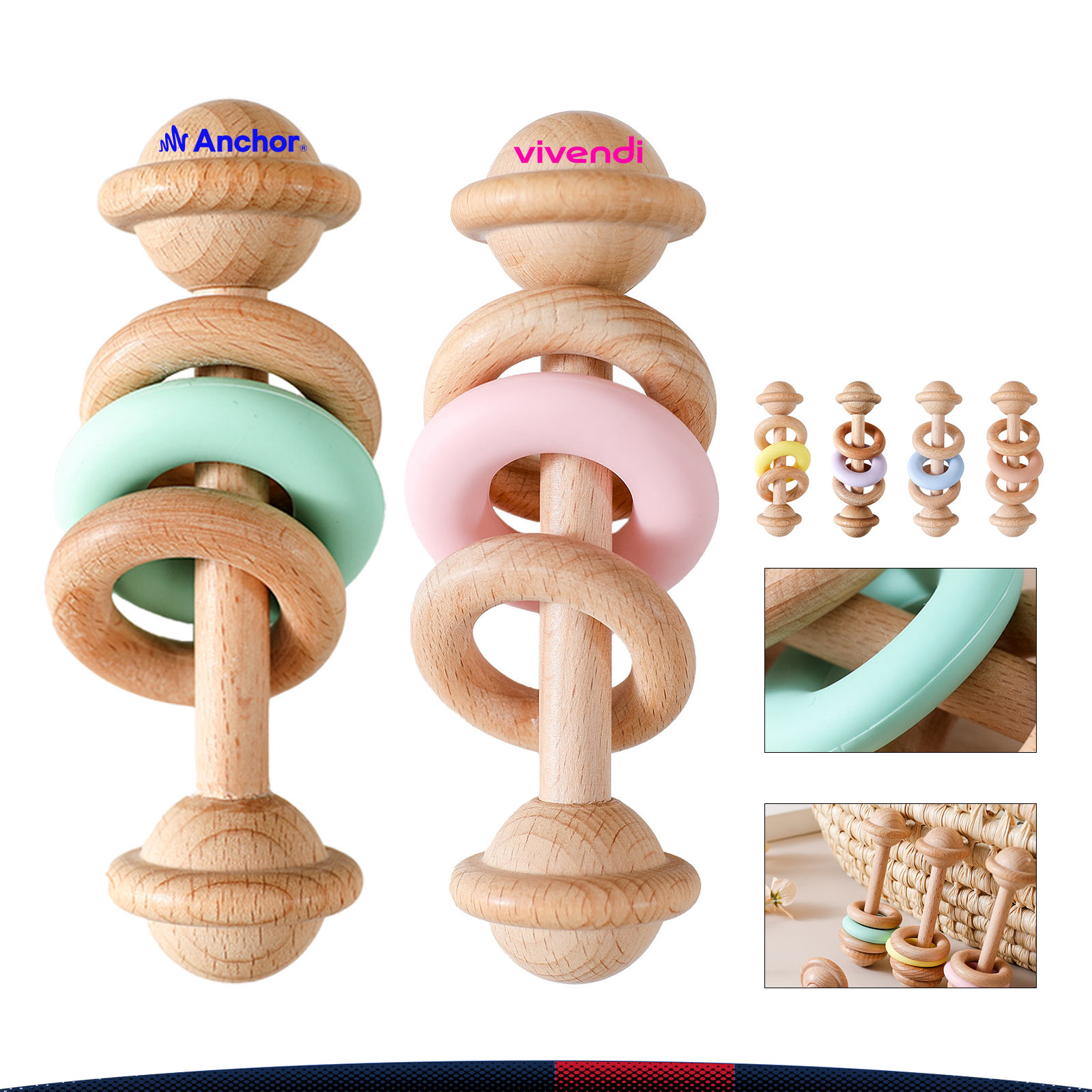 Narde Wooden Ring Rattle 5